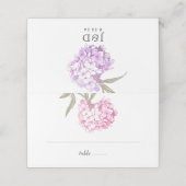 Elegant Floral Hydrangea Wedding Plaatskaartje (Buitenkant ongevouwen)