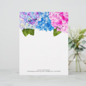 Elegant Floral Hydrangeas | Naam contactpersoon to Briefhoofd (Staand voorkant)