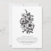 Elegant Floral Illustrated Wedding Kaart (Voorkant)