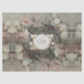 Elegant Floral Impressionisme Monogram Decoupage Tissuepapier (Voorkant)