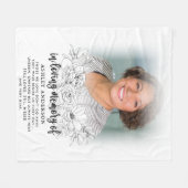 Elegant Floral in het liefhebben van de foto van h Fleece Deken (Voorkant (Horizontaal))