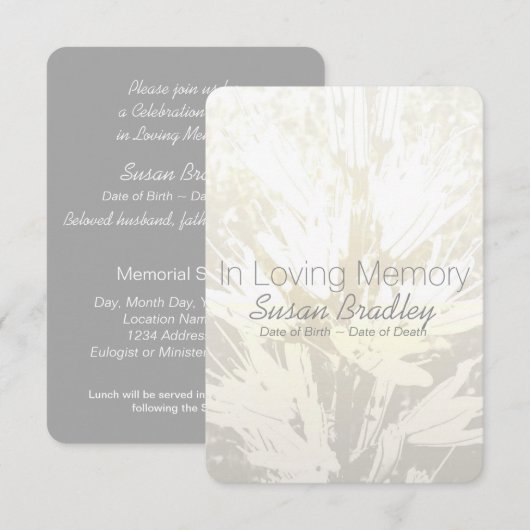 Elegant Floral in het liefhebben van Memory Memori Kaart (Voorkant / Achterkant)