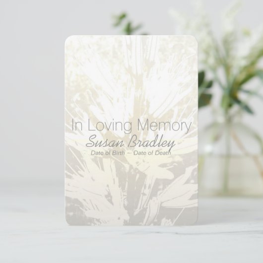 Elegant Floral in het liefhebben van Memory Memori Kaart (Staand voorkant)