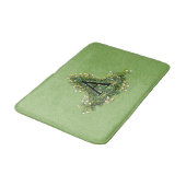 Elegant  Floral initiaal A monogram Badmat (Gekanteld)