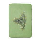 Elegant  Floral initiaal A monogram Badmat (Voorkant Verticaal)