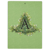 Elegant  Floral initiaal A monogram Klembord (Achterkant)