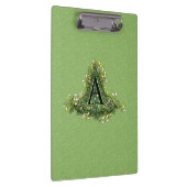 Elegant Floral initiaal A monogram Klembord (Rechts)