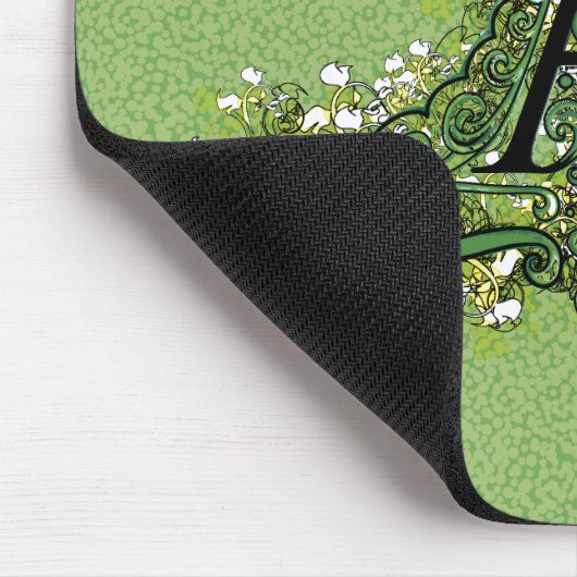 Elegant  Floral initiaal A monogram Muismat (Hoek)