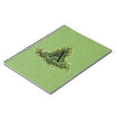 Elegant  Floral initiaal A monogram Notitieboek (Linkerzijde)