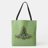 Elegant  Floral initiaal A monogram Tote Bag (Voorkant)