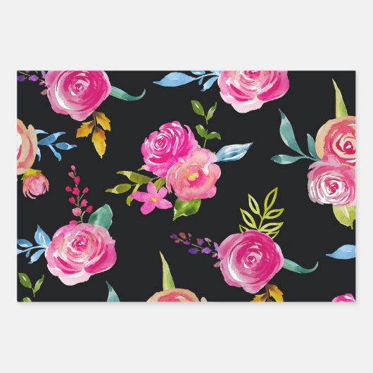  Elegant Floral Inpakpapier Vel (Voorkant)