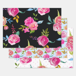  Elegant Floral Inpakpapier Vel