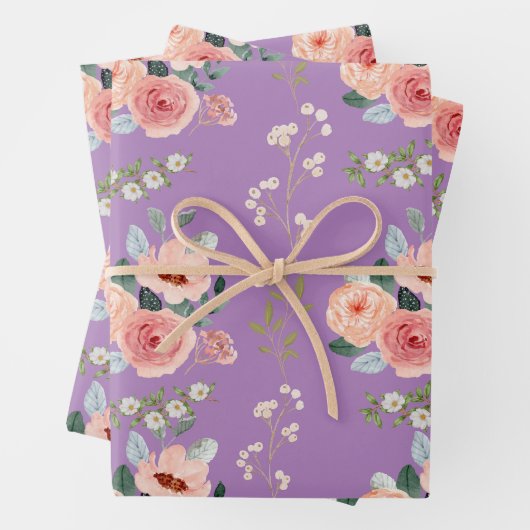 Elegant floral inpakpapier vel (In situ)