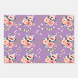 Elegant floral inpakpapier vel