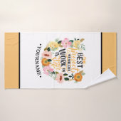 Elegant Floral Inspiration Motivation Quote Badhanddoek (Badhanddoek)