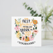 Elegant Floral Inspiration Motivation Quote Kaart (Staand voorkant)