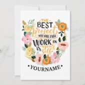 Elegant Floral Inspiration Motivation Quote Kaart (Voorkant)