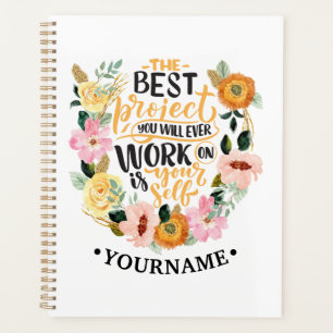 Elegant Floral Inspiration Motivation Quote Planner