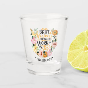 Elegant Floral Inspiration Motivation Quote Shot Glas