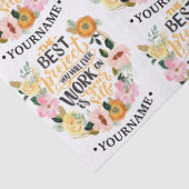 Elegant Floral Inspiration Motivation Quote Tissuepapier (Detail)