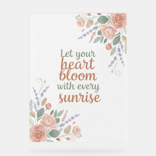 Elegant Floral Inspirational Poster (Voorkant)