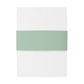 Elegant Floral Invitation Belly Bands - Mint Uitnodigingen Wikkel (Achterkant Voorbeeld)