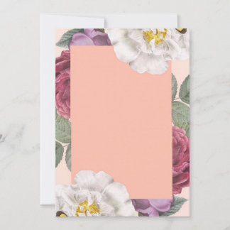 Elegant floral invitation  kaart