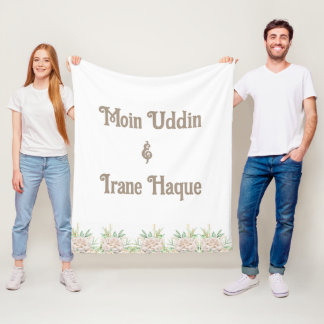 Elegant Floral Islamic Nikah Ceremony Invitation Fleece Deken