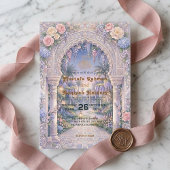 Elegant Floral Islamic Wedding Kaart