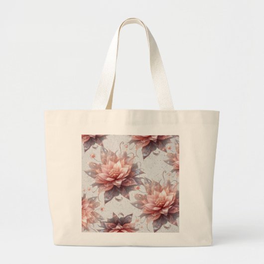Elegant Floral Jumbo Tote Bag – Stylish & Spacious (Voorkant)