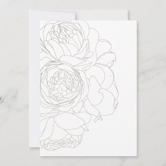 Elegant floral kaart (Achterkant)