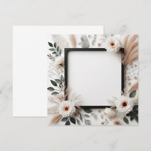 Elegant Floral Kaart (Voorkant / Achterkant)