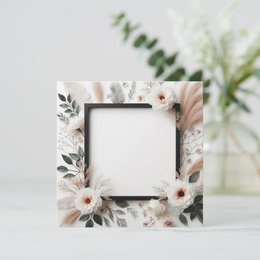 Elegant Floral Kaart (Staand voorkant)