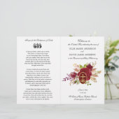 Elegant Floral katholiek programma voor massaweduw (Staand voorkant)