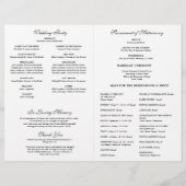 Elegant Floral katholiek programma voor massaweduw (Achterkant)