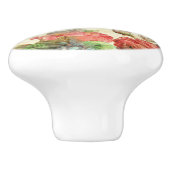 Elegant Floral Keramische Knop (Zijkant)
