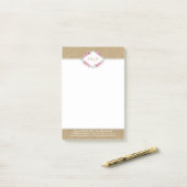 Elegant Floral & Kraft Personal of Business Post-it® Notes (Op bureau)