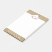 Elegant Floral & Kraft Personal of Business Post-it® Notes (Schuin)