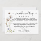 Elegant Floral laat kleinere bruiloft virtueel Aankondiging (Voorkant)