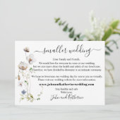 Elegant Floral laat kleinere bruiloft virtueel Aankondiging (Staand voorkant)