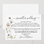 Elegant Floral laat kleinere bruiloft virtueel Aankondiging (Voorkant / Achterkant)