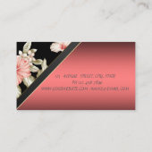 Elegant Floral, Lace Visitekaartje (Achterkant)