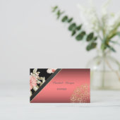 Elegant Floral, Lace Visitekaartje (Staand voorkant)