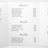 Elegant Floral Lashes Business Trifold Brochure Drieluik Kaart (Binnenkant midden)