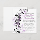 Elegant Floral Lavendel Vlinder Vrijgezellenfeest Kaart (Voorkant / Achterkant)