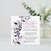 Elegant Floral Lavendel Vlinder Vrijgezellenfeest Kaart (Staand voorkant)