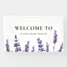Elegant floral lavender Baby Baby shower welkom Spandoek