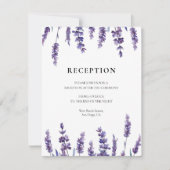 Elegant floral lavender bruiloft kaart (Voorkant)
