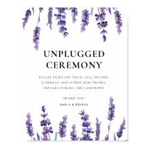 Elegant floral lavender Unplugged bruiloft