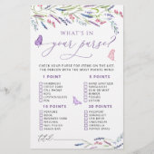 Elegant Floral Lavender Wat zit er in je Purse Gam (Voorkant)